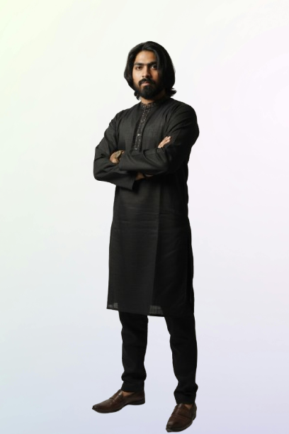 Black Cotton Shalwar Kameez